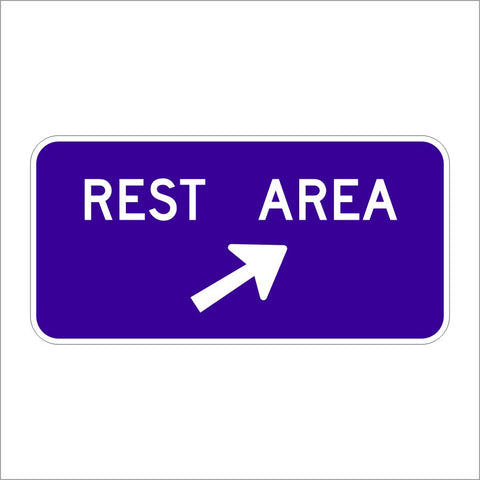 D5-2 REST AREA ARROW SIGN