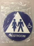 12" Unisex Restroom Door Sign
