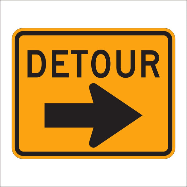M4-9 DETOUR WITH ARROW SIGN – Main Street Signs, Athaco Inc.