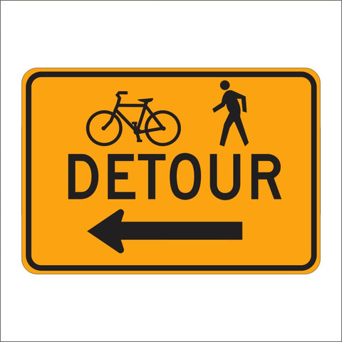 M4-9A BICYCLE AND PEDESTRAIN DETOUR SIGN