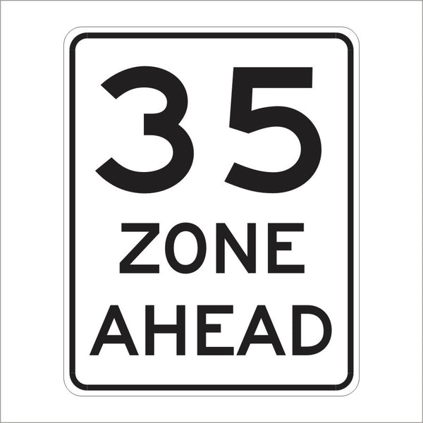 R2-4 (CA) SPEED ZONE AHEAD SIGN – Main Street Signs, Athaco Inc.