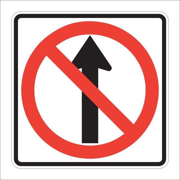 R3-27 NO STRAIGHT THROUGH SIGN – Main Street Signs, Athaco Inc.