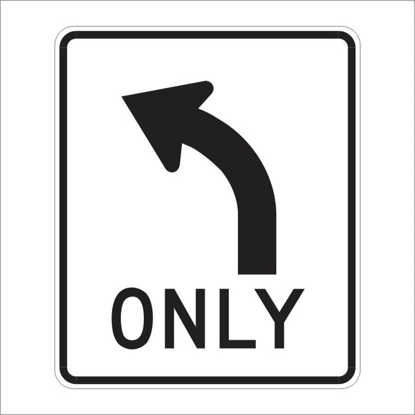 中野庸二、【out door in side(left)】 No Straight Through Symbol Sign R3-27 - Traffic Safety