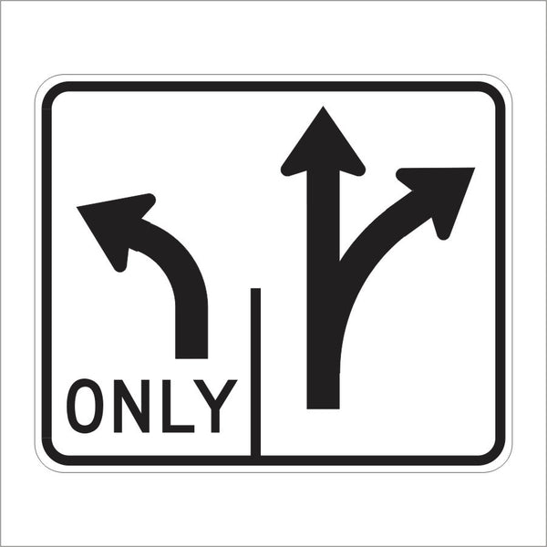 R61-5 (CA) DOUBLE LANE CONTROL LEFT AND RIGHT TURN (SYMBOL