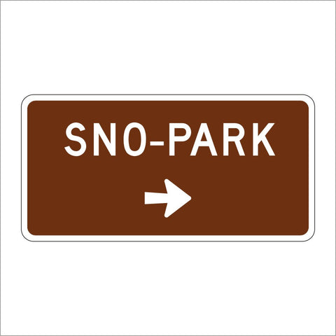 SG32 (CA) SNO-PARK WITH ARROW SIGN