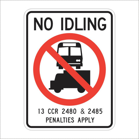 SR63 (CA) NO IDLING (SYMBOL) SIGN