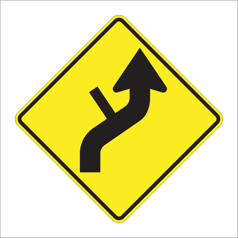 W1-10D COMBINATION HORIZONTAL ALIGNMENT (REVERSE CURVE)/ SIDE SIGN