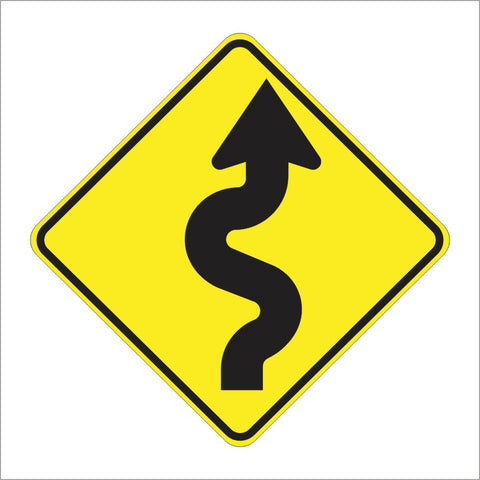 W1-5 TURN AND CURVE SIGN