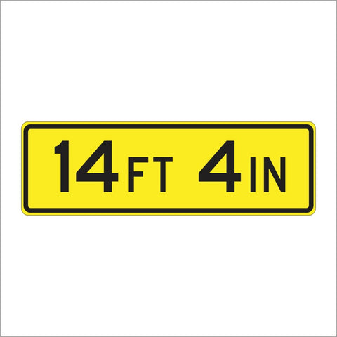 W12-2A LOW CLEARANCE (PLAQUE) SIGN