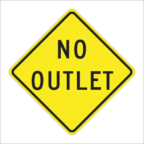 W14-2 NO OUTLET SIGN