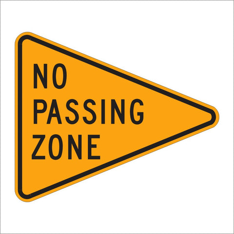 W14-3 NO PASSING ZONE SIGN