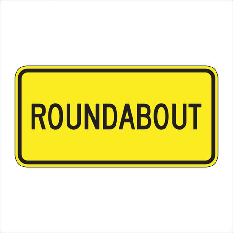 W16-17P ROUNDABOUT SIGN