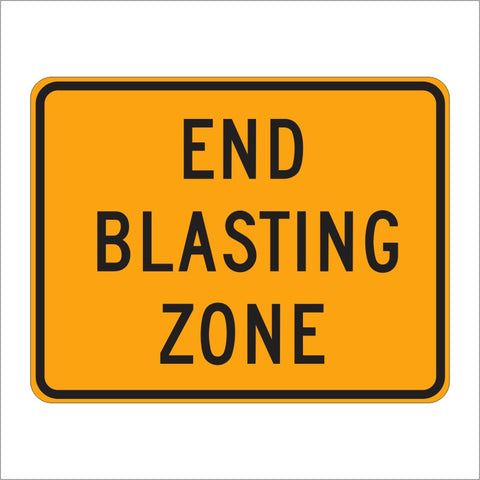 W22-3 END BLASTING ZONE SIGN