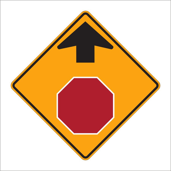 W3-1 STOP AHEAD SYMBOL SIGN – Main Street Signs, Athaco Inc.