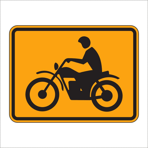 W8-15P MOTORCYCLE SIGN