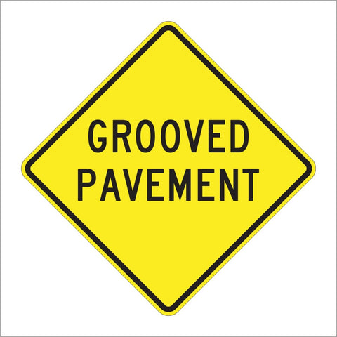 W8-15 GROOVED PAVEMENT SIGN