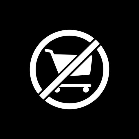 12" No Shopping Cart Symbol - Plastic Stencil