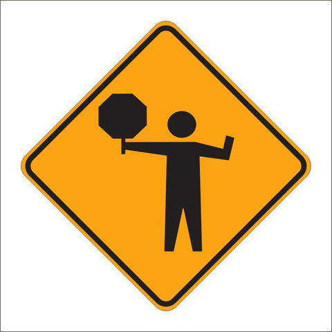 C9A (CA) FLAGGER SYMBOL SIGN – Main Street Signs, Athaco Inc.