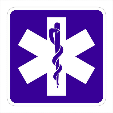 D9-13 EMERGENCY MEDICAL SERVICES (SYMBOL) SIGN