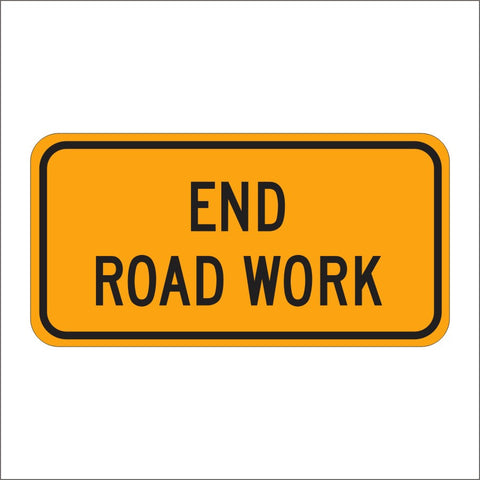 G20-2 END ROAD WORK SIGN