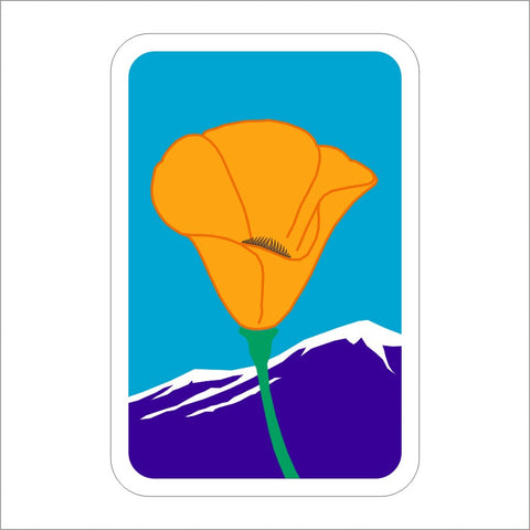 G30A (CA) VERTICAL POPPY FLOWER SCENTIC ROUTE SIGN