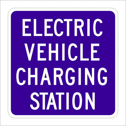 G66-21 (CA) ELECTRIC VEHICLE CHARGING STATION SIGN