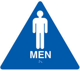 12" Mens Restroom Door Sign