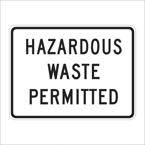 R103A (CA) HAZARDOUS WASTE PERMITTED SIGN
