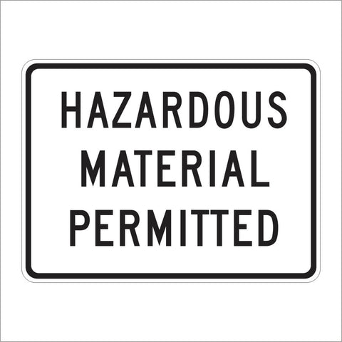 R105A (CA) HAZARDOUS MATERIAL PERMITTED SIGN