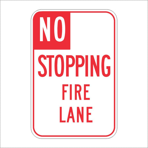 R26F (CA) NO STOPPING FIRE LANE SIGN