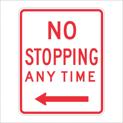 R28A(S) (CA) NO STOPPING ANYTIME SIGN