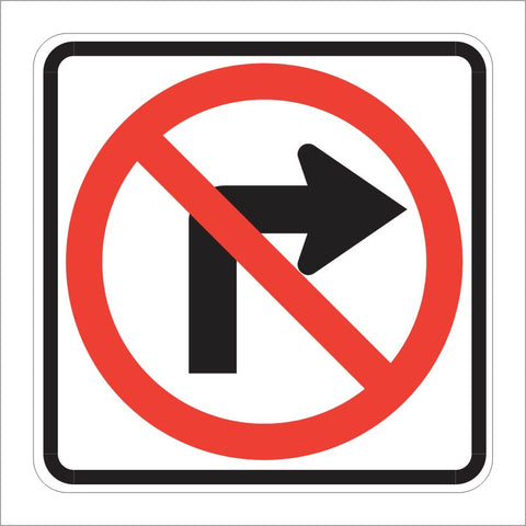 R3-1 NO RIGHT TURN SIGN