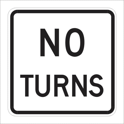 R3-3 NO TURNS SIGN