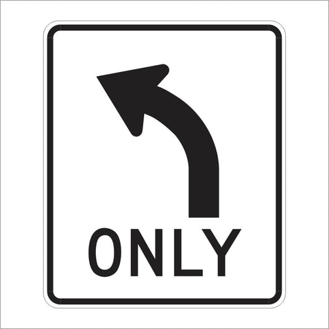 R3-5 LEFT TURN ONLY SIGN