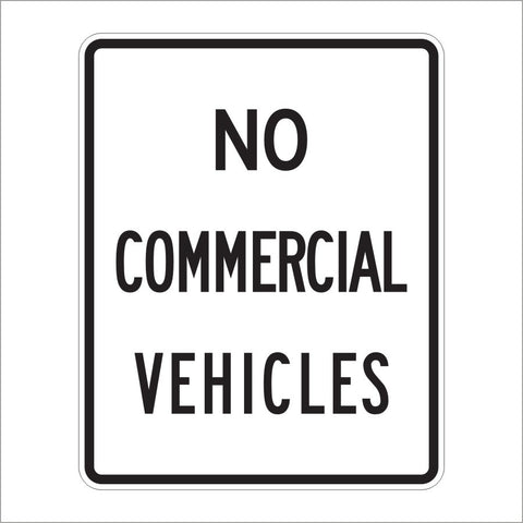 R5-4 NO COMMERICLA VEHICLES SIGN