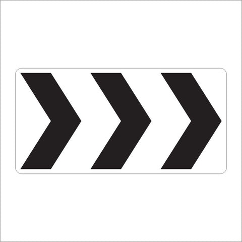 R6-4A ROUNDABOUT DIRECTIONAL 3 CHEVRONS SIGN