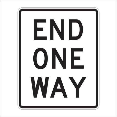 R6-7 END ONE WAY SIGN