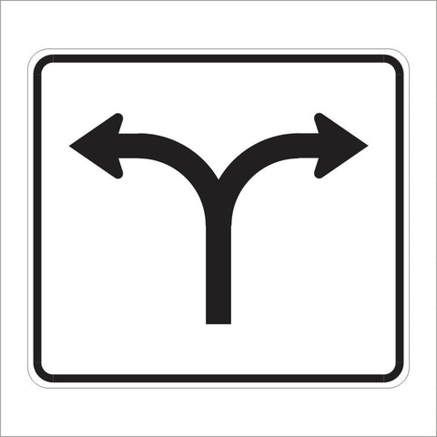 R60B (CA) OPTIONAL RIGHT OR LEFT TURN (SYMBOL) SIGN