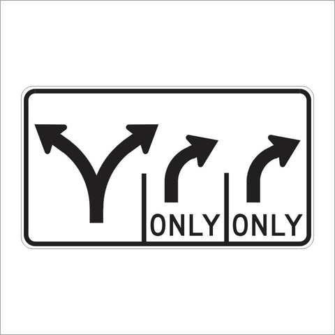Lane Intersection Control Sign R61-24 (CA) INTERSECTION LANE CONTROL SIGN – Main Street Signs, Athaco Inc.