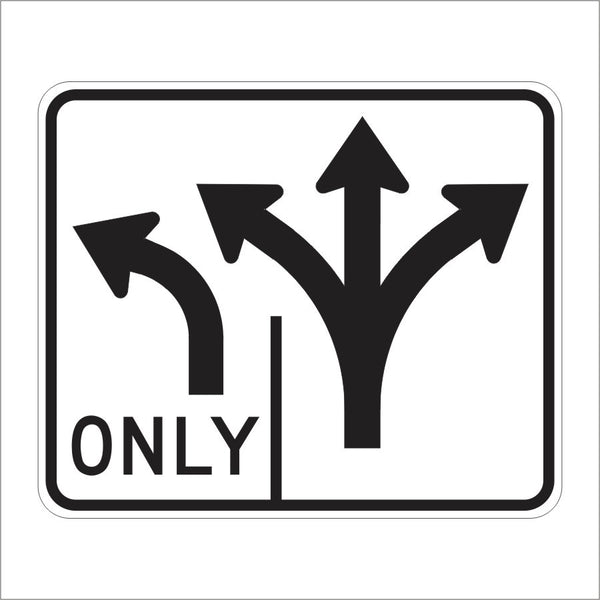 Lane Intersection Control Sign R61-32 (CA) INTERSECTION LANE CONTROL SIGN – Main Street Signs, Athaco Inc.