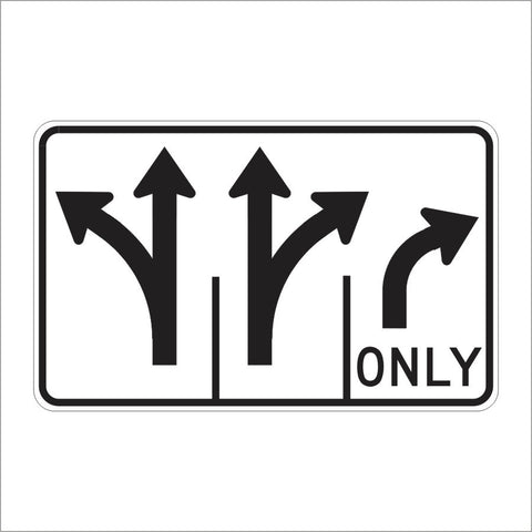 R61-36 (CA) TRIPLE LANE CONTROL SIGN – Main Street Signs, Athaco Inc.