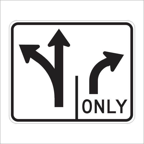 Double R Sign Driving R61-7 (CA) DOUBLE LANE CONTROL RIGHT TURN ONLY (SYMBOL) SIGN – Main ...