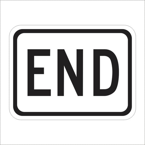 R81B (CA) END SIGN