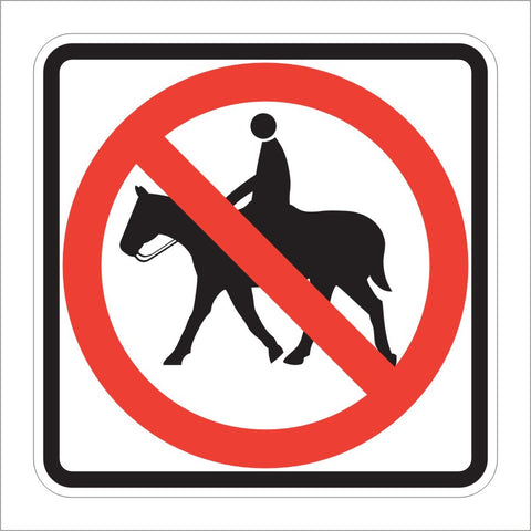 R9-14 NO EQUESTRIANS (HORSE) SIGN