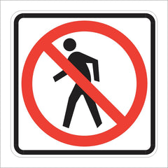 No Pedestrian Crossing (symbol) (R9-3)