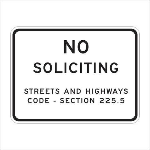 S24 (CA) NO SOLICITING SIGN