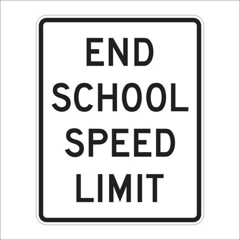 S5-3 End School Speed Limit Sign