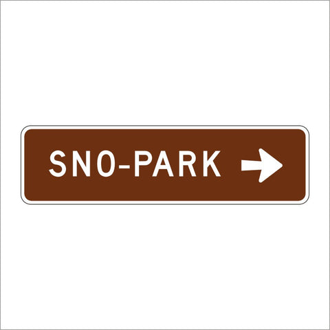 SG33 (CA) SNO-PARK WITH ARROW SIGN