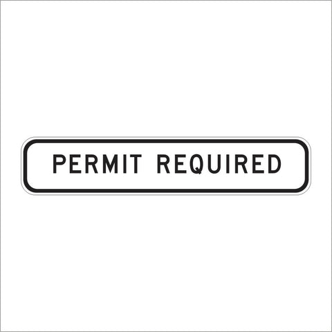 SG35 (CA) PERMIT REQUIRED SIGN