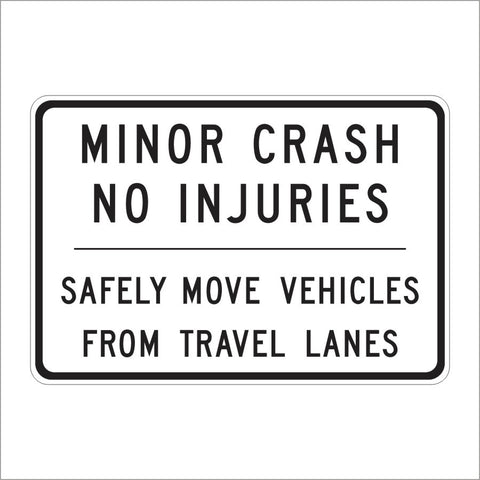 SR61(CA) MINOR CRASH NO INJURIES SIGN – Main Street Signs, Athaco Inc.
